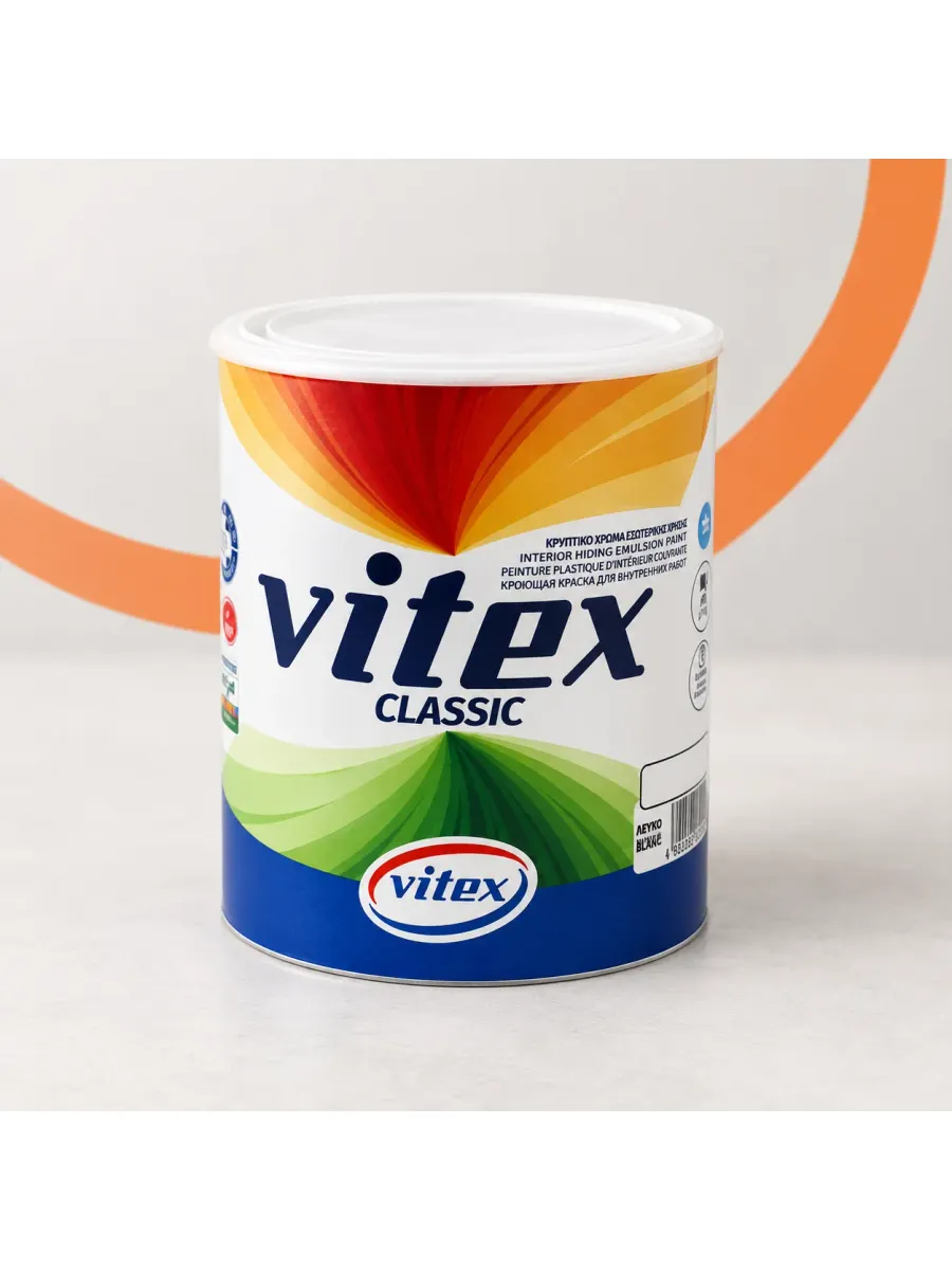 Интерьерная водно-дисперсионная эмульсионная краска Vitex Classic, матовая