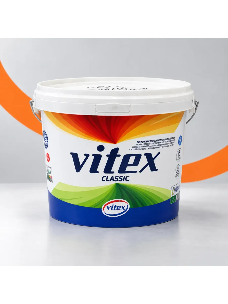 Интерьерная водно-дисперсионная эмульсионная краска Vitex Classic, матовая