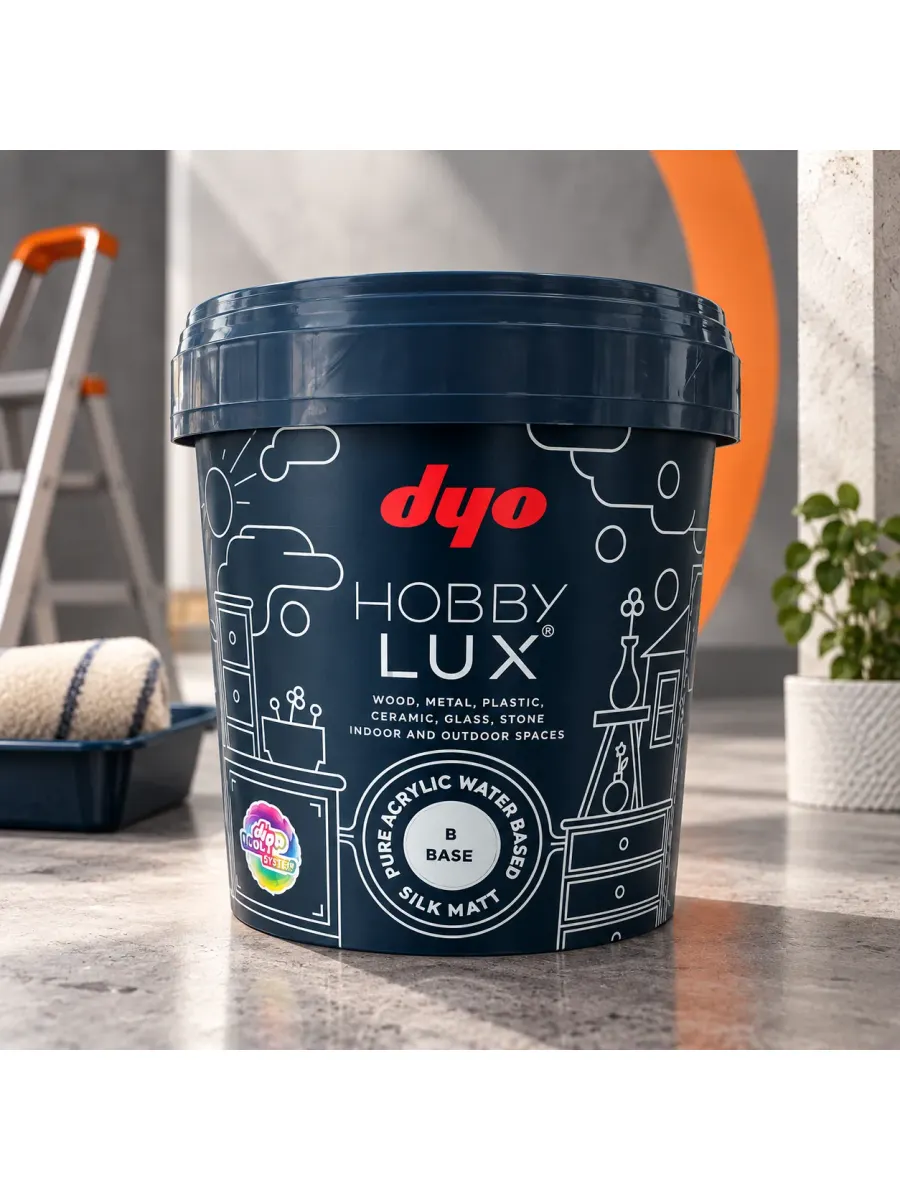 Универсальная акриловая хобби-краска DYO HOBİLUX BOYA, шелковисто-матовая, 0,9 л